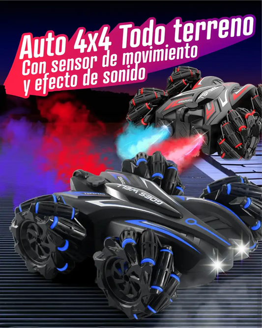 Carro Indestructible con sensor de movimientos, auto 4x4 todo terreno con efecto de sonido.