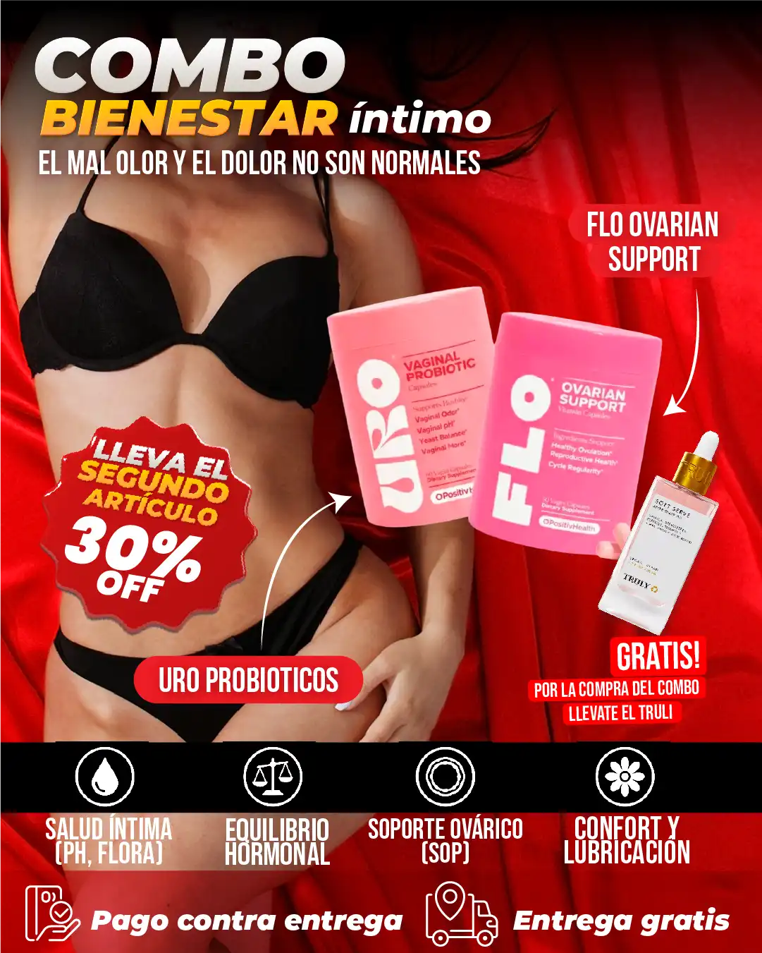 Combo Bienestar Íntimo Femenino URO + FLO + TRULY GRATIS