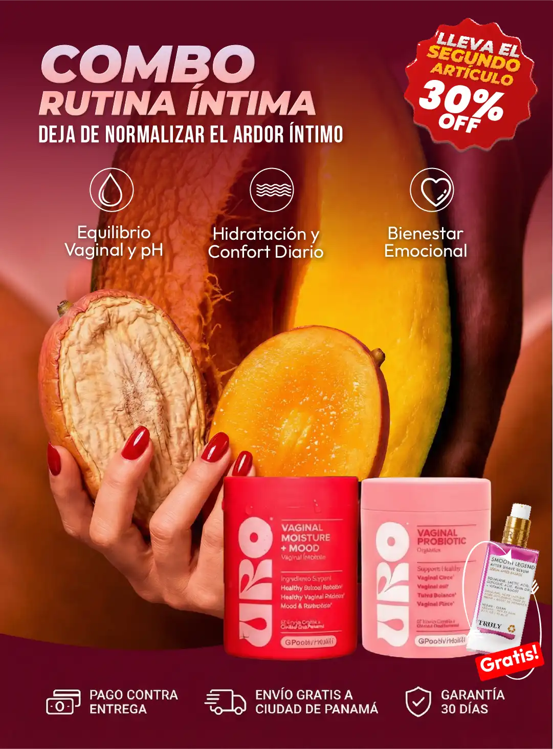 Combo Rutina Íntima URO + MOISTURE + TRULY GRATIS