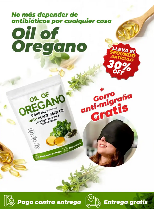 Oil of Oregano + Gratis Gorro Antimigraña