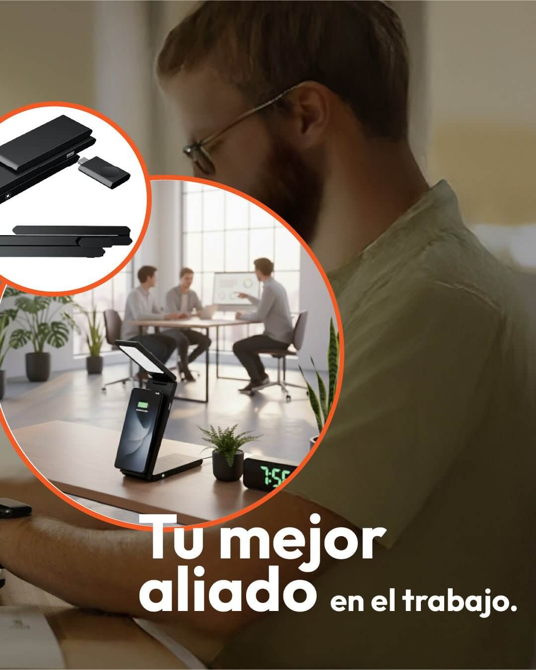 Cargador de dispositivos 4 en 1 para IPhone y Android - Enovaverse