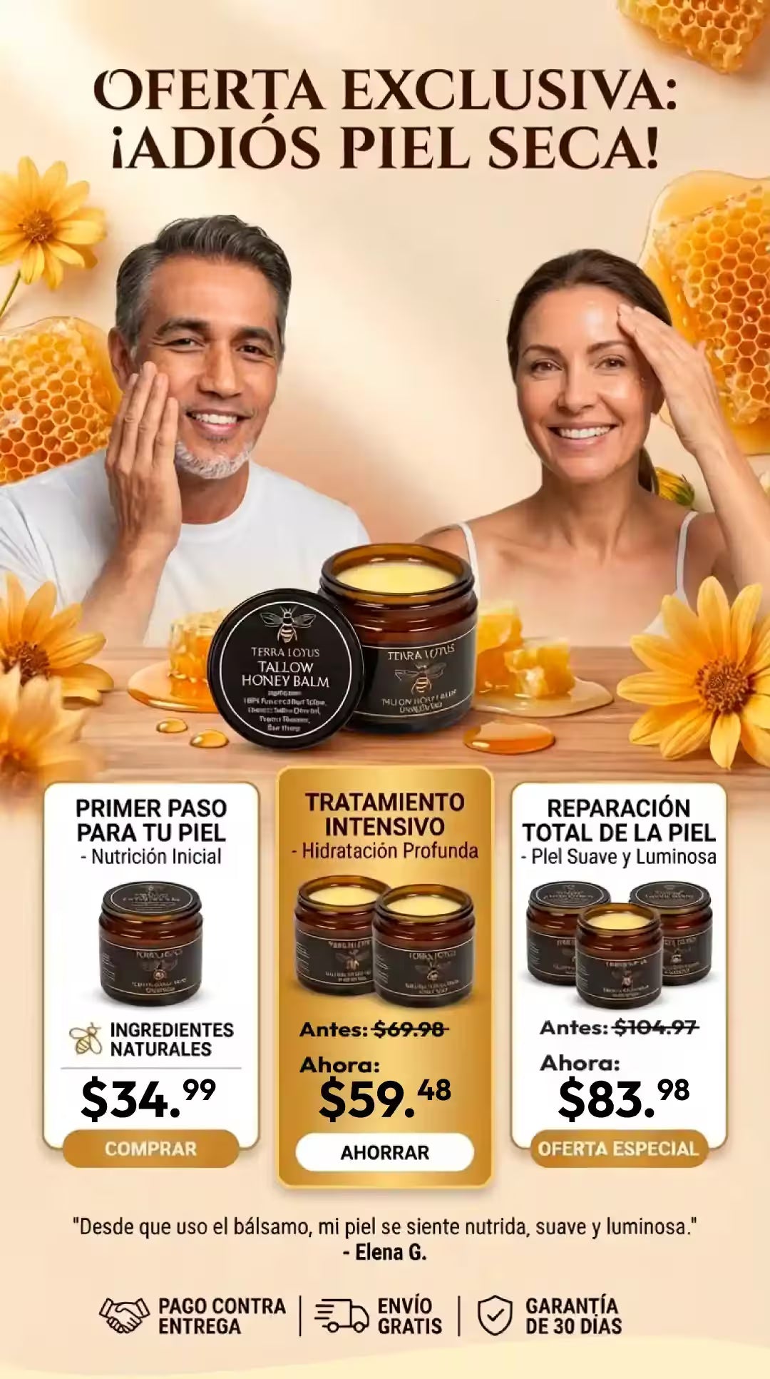 Tallow Honey Balm™ – Nutrición Intensa para Piel Seca y Maltratada